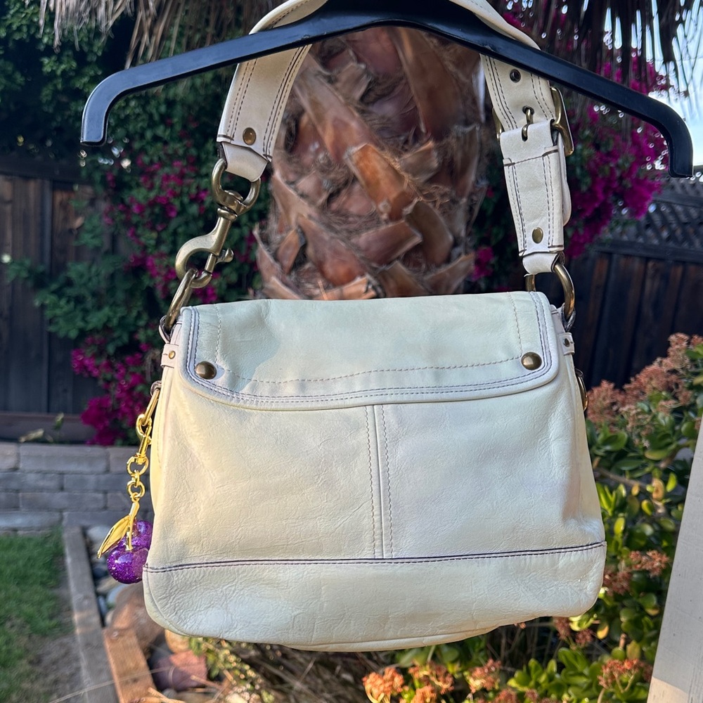 Vintage Coach 65th Anniversary Legacy Line 2006-2008 Ivory Leather Ali Bag - Picture 13 of 15